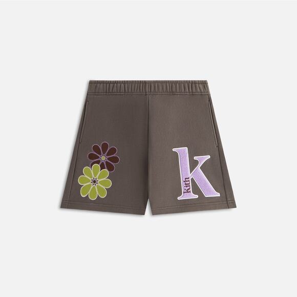 Kith 'Rayne' Grey Floral Sweatshort Size L - Picture 1 of 4